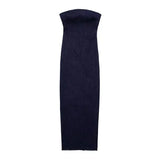 TRAF Off Shoulder Denim Dress Woman Blue Corset Long Dress Women Midi Bodycon Dresses For Women 2023 Elegant Party Dresses - Lootquake