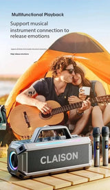 Enceinte Bluetooth sans fil haute puissance 300 W, portable, étanche IPX6, idéale pour les fêtes en extérieur.