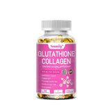Cápsulas de colágeno con glutatión: aclaran la piel y previenen el envejecimiento. Favorecen la salud del cabello, la piel y las uñas. Sin OMG. Suplemento de glutatión.