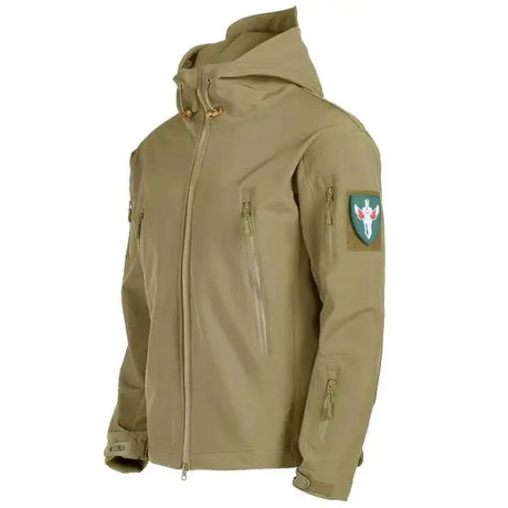 2024 New Outdoor Jackets Men Shark Skin Soft Shell Tactical Waterproof Windbreaker Jacket Mens Hooded Bomber Coats Hiking - Lootquake