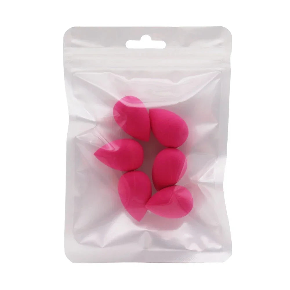 Lot de 6 mini éponges de maquillage pour poudre, houppette cosmétique, sèche et humide, anti-cernes, fond de teint liquide, accessoires de maquillage pour femmes