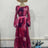 Eid Chiffon Muslim Party Dress for Women Ramadan Print Abaya Long Dress Belt Morocco Vestidos Largos Dubai Robe Jalabiya 2024 - Lootquake