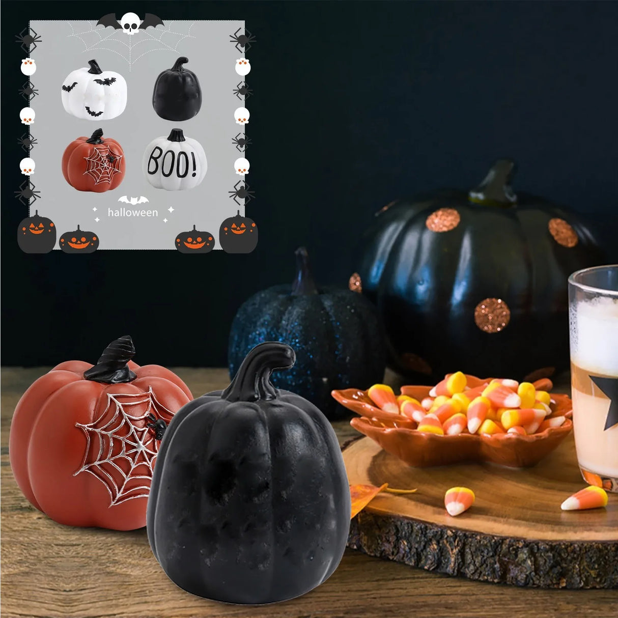 Halloween Decorations Resin Crafts Desktop Ornaments Haunted House Party Desktop Home Decoration Children'S Fun Toys