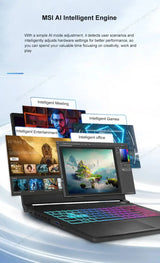 2024 MSI Katana A17 AI Laptop 17.3 Inch 2.5K QHD 240Hz IPS Screen Netbook AMD Ryzen R9-8945HS 16GB 1TB RTX4060 Gaming Notebook - Lootquake