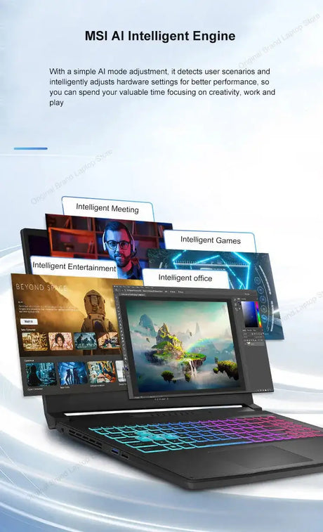 2024 MSI Katana A17 AI Laptop 17.3 Inch 2.5K QHD 240Hz IPS Screen Netbook AMD Ryzen R9-8945HS 16GB 1TB RTX4060 Gaming Notebook - Lootquake