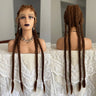 32 Inch Senegalese Twist Lace Front Wig | 4 Twist Cornrow | With Baby Hair | Synthetic Crochet Braids