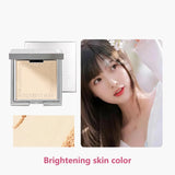 Waterproof powder with mirror, durable makeup, full face coverage, compact powder, cosmetics base, 3 colors