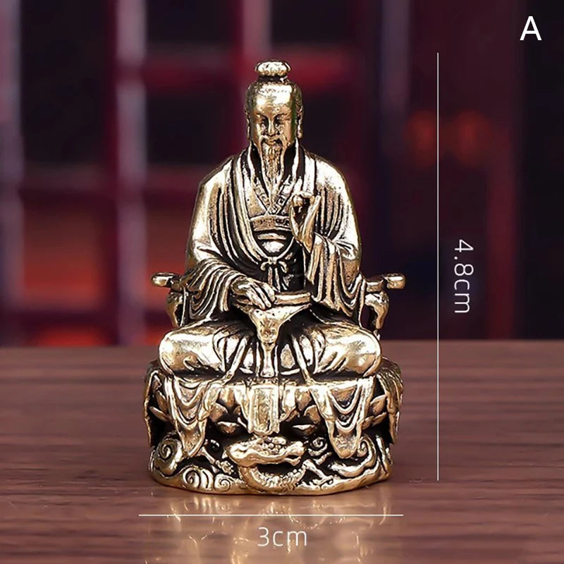 Sanqing Tianzun Statue Chinese Taoism Taishang Laojun Crafts Ornament Sculpture Carving Statue Collection Home Decor