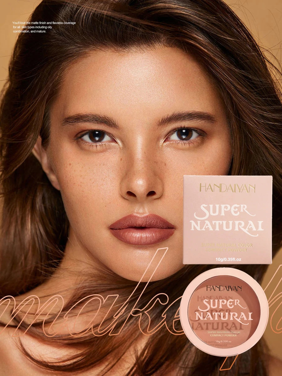 8 Color Matte Face Pressed Powder 24 Hours Oil Control Natural Setting Powder Foundation Full Coverage Waterproof Lasting Makeup