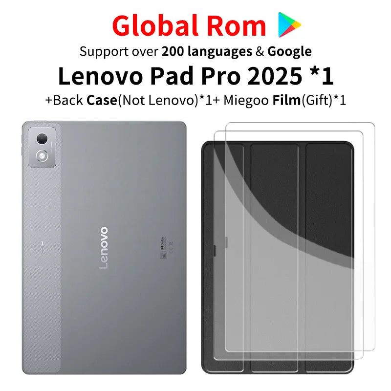 Tableta Lenovo Pad Pro 12.7 de segunda generación con ROM global (versión 2025), Android, pantalla LCD de 2944 x 1840, para videojuegos, oficina, aprendizaje y juegos.