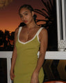 Knit Suspender Split Long Dress Women 2024 New Sleeveless Block Color Beach Vacation V-Neck Knitwear Bodycon Sexy Dresses - Lootquake