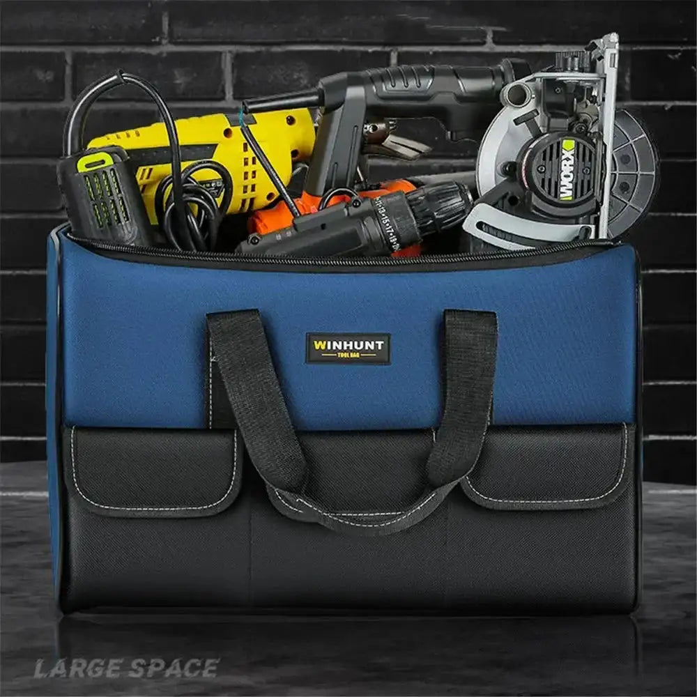 New Square Tool Bag with 30% More Capacity Waterproof Multi Pockets Tool Organizer Tool Pouch for Electrician Tools - Lootquake