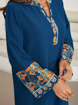Eid Summer Print Dress for Muslim Women Ramadan Abaya Long Dress Morocco Kaftan Vestidos Largos Dubai Turkey Robe Jalabiya 2024 - Lootquake