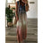 Women's Oversized Sleeveless Pocket Long Dress Women's Tie Dyed Letter Long Dress Casual Loose Slit Gradient Printed Dress - Lootquake