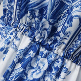 2025 Boho Print Half Sleeve Long Dress Women Fashion Japanese Kimono Lace-Up Robe Summer Sundress Holiday Beach Dress Vestidos - Lootquake