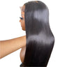 32 Inch Bone Straight T-Part Lace Front Wig | Transparent & Pre-Plucked Brazilian Remy Human Hair