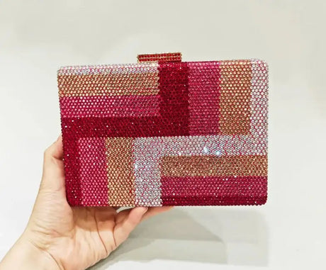 XIYUAN 2025 Women's Wallet Gem Dinner Clutch Purses Wedding Party Christmas Gift Evening Purse Bag Glass Rhinestone Evening Bags - Lootquake