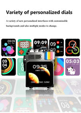 Mini haut-parleur Bluetooth intelligent à écran tactile, lecteur audio portable, appel mains libres sans fil, boîte à musique MP3, prise en charge de la lecture TF, contrôle par application