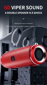 Enceinte Bluetooth portable sans fil 200 W, caisson de basses haute puissance, étanche, avec radio FM, port USB et carte TF.