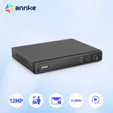 Grabador de video ANNKE 8CH 12MP POE 4K H.265+ NVR para videovigilancia de seguridad con cámara IP POE de 2MP, 4MP, 5MP, 6MP y 8MP con disco duro de 1TB