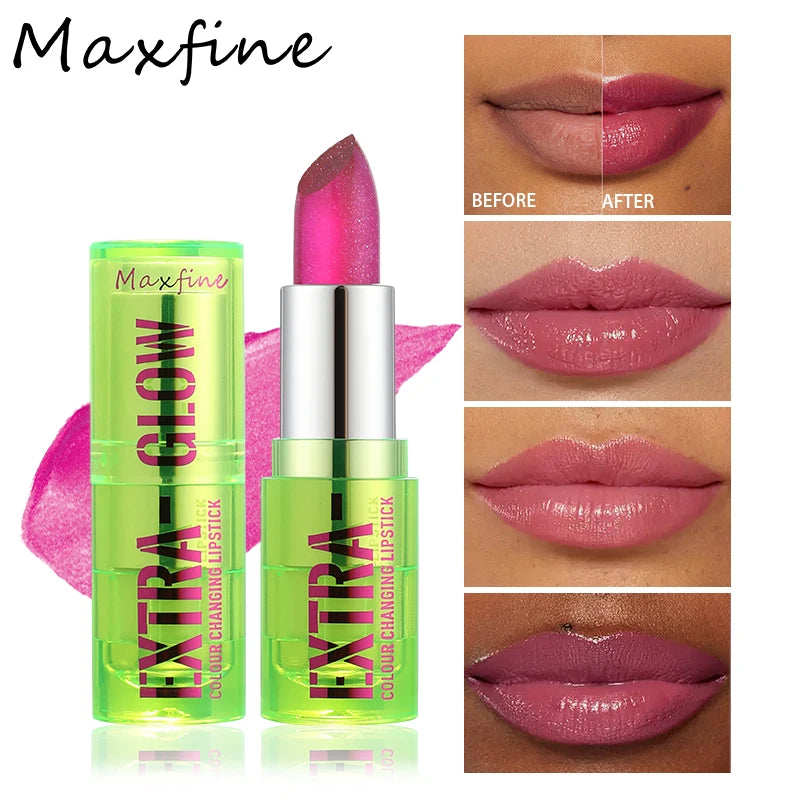 Crystal translucent color-changing jelly lipstick, moisturizing crystal lip gloss, long-lasting lip balm for daily makeup