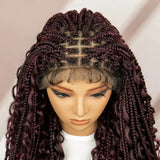 32" Boho Knotless Box Braids Wig | Lace Front | Baby Hair | Black Women