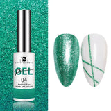 5ML Gold Silver Metallic Liner Paint Gel Polish Chrome Mirror Metal Effect Super Bright French UV LED Semi Permanent Nail Gel