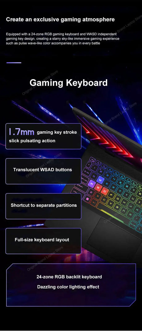 2024 MSI Sword 17 HX Laptop 17 Inch 2.5K QHD 240Hz IPS Screen Netbook i7-14700HX 16GB 1TB SSD RTX4060 Gaming Notebook Computer - Lootquake