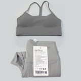 women 2 Pieces Yoga Set Women Sportswear Gym Top Y-shape Bra Fitness High Waist Leggings Workout Sports Clothes Tracksuits - Lootquake