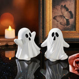 Cute Ghost Decor Set Soft Fabric Halloween Figurine Playful Spooky Home Decoration Adorable Haunted House Accessory