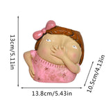 Escultura de resina de niño con la nariz en la mano para baño, divertida estatua, decoración extraña, creativa y moderna, escultura de resina, adornos de regalo.