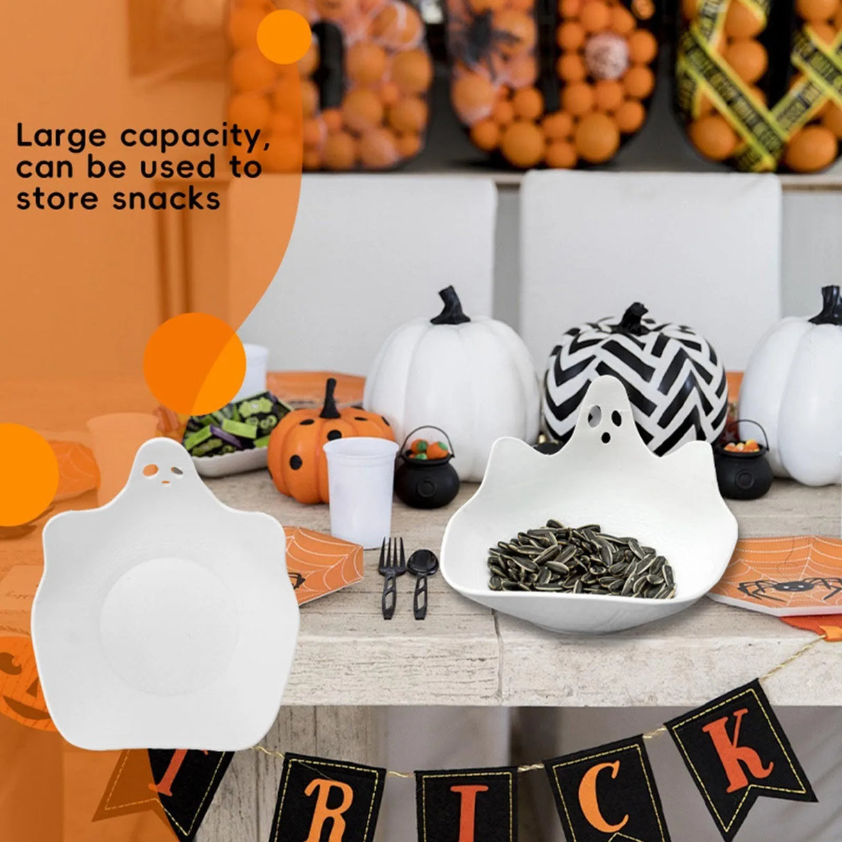 Bowl Fun Halloween Festival Atmosphere Decoration Snacks Fruit Plate Desktop Decoration Halloween Decoration DecoracióN Hogar