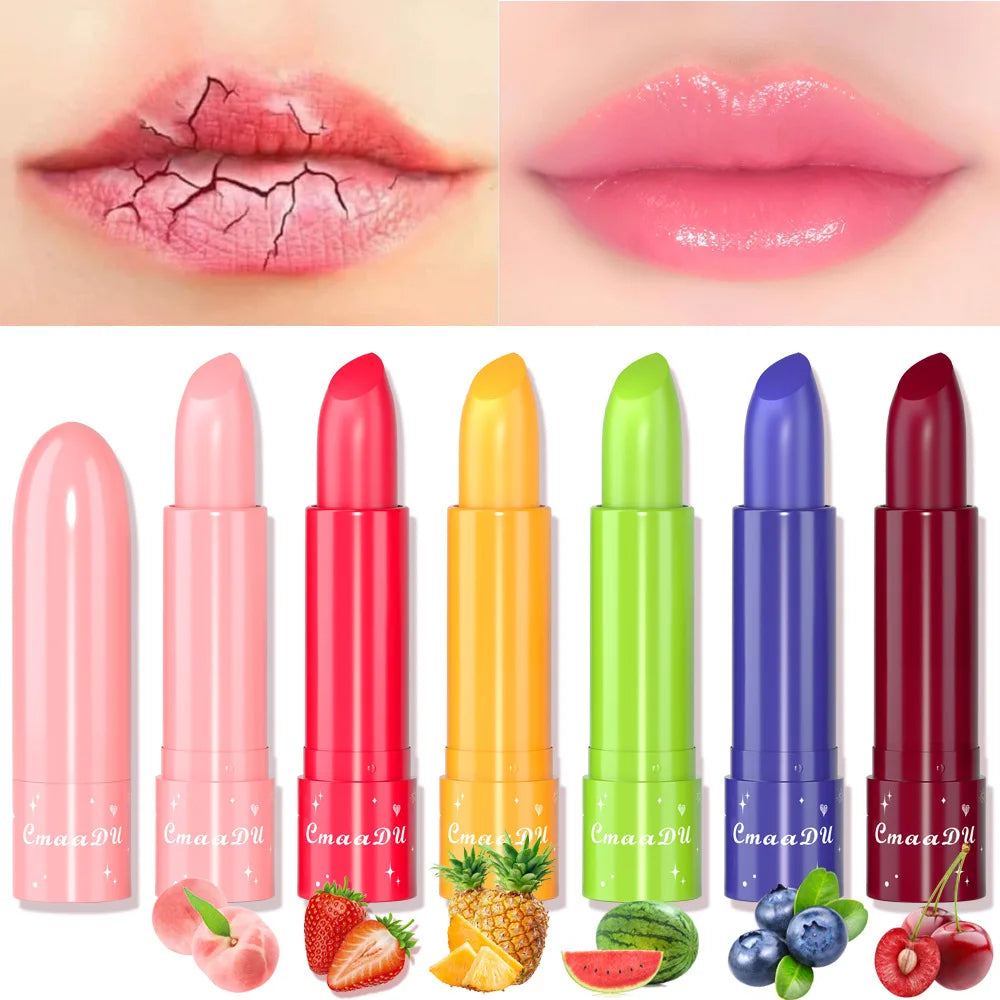 Fruit Color Changing lipstick Fruit Taste Moisturizing Lip Skin Without Drying out Temperature Changing lipstick