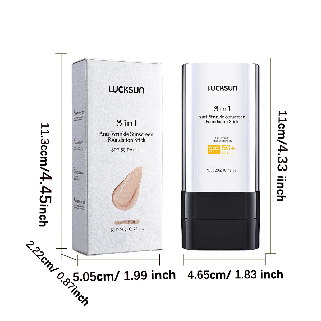 Base de maquillaje en barra de 3 colores, resistente al agua, duradera, control de grasa, alta cobertura, maquillaje para acné, suave, hidratante, corrector.