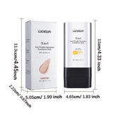 Base de maquillaje en barra de 3 colores, resistente al agua, duradera, control de grasa, alta cobertura, maquillaje para acné, suave, hidratante, corrector.