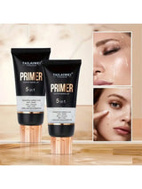Prebase de maquillaje en gel transparente resistente al agua - Base mate de cobertura total con retención de color, extracto natural de aguacate y rosa