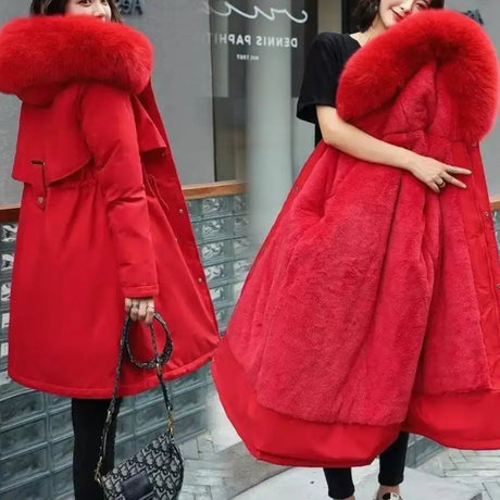 New In Coats & Jackets Women's Winter Padded Jacket Loose Casual Outerwears Fleece Hodded Windbreaker Elegant Office Lady's Coat - Lootquake
