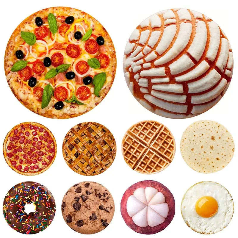 Fun Realistic Blanket for Kids and Adult, Tortilla, Pizza, Burrito, Bread, Cake, Giant Food Pattern, Tasty Flannel Throw