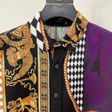 Luxury Royal Printed Shirts Men Casual Court Style Full Mens Social Paisley Shirt Manga Longa Prom Party Shirts Camisa Masculina - Lootquake