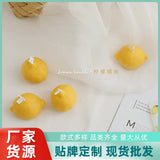 Bougie parfumée décorative au citron, cadeau d'anniversaire parfumé DIY, bougie imitation fruit