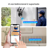 Cámara de seguridad Icsee, inalámbrica, IP, wifi, exterior, HD, 6 MP, impermeable, 4K, Ultra HD, a prueba de polvo.