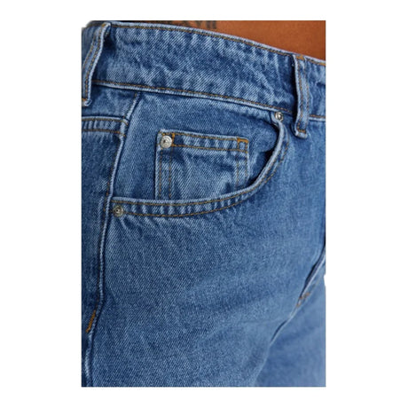 Trendyol TYZA Women's Jeans Casual Beltless Wide Leg Denim Plain Jeans Wide Leg Casual Pants Denim Pants - Lootquake
