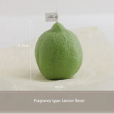Vela de limón decorativa con fragancia INS, regalo de cumpleaños, regalo de cumpleaños, vela de imitación de fruta, velas perfumadas