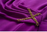 Long Dress Summer 2022 new purple nail drill elegant temperament close waist fish tail evening dress - Lootquake