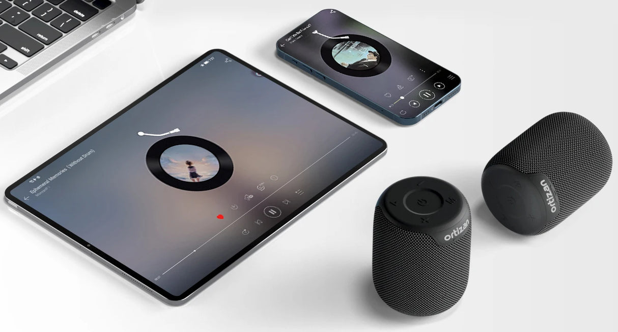 Altavoces Bluetooth, Altavoces Portátiles de 15 W Bluetooth Inalámbricos V5.3 con Sonido Estéreo, Extra Bass Activo, Resistente al Agua IPX7