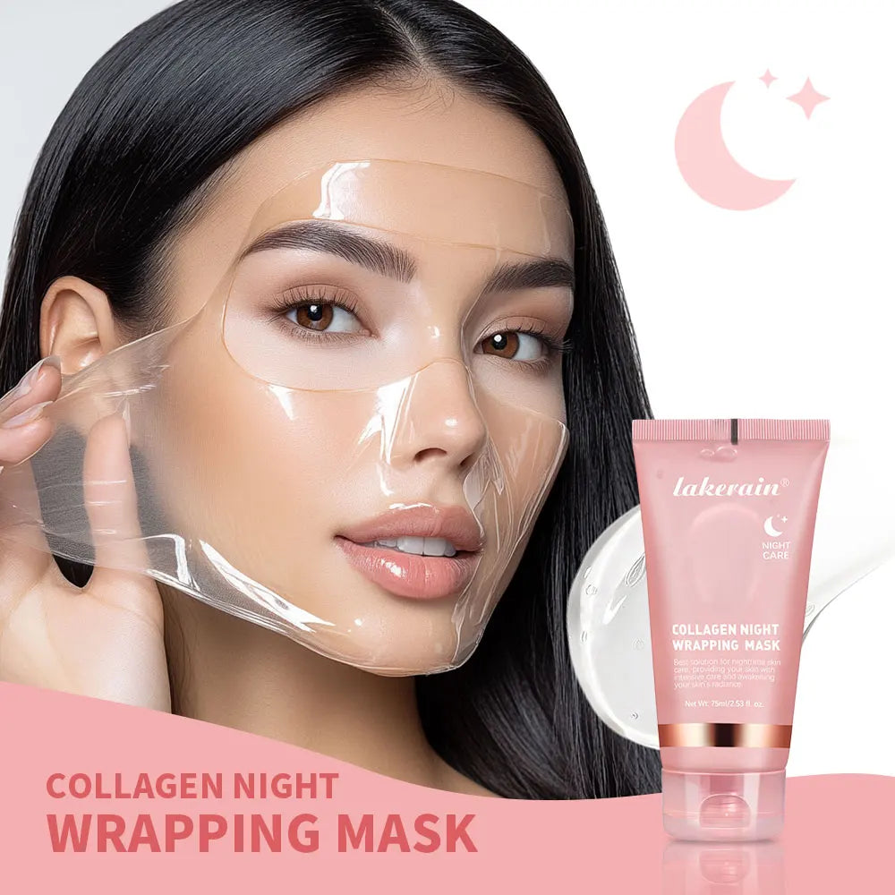 Mascarilla facial desprendible de colágeno Paquete envolvente nocturno Elasticidad Hidratación Cuidado Reduce la flacidez Opacidad Colágeno hidrolizado para