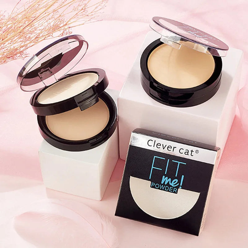Polvos hidratantes naturales 2 en 1 para rostro, base suave, polvos compactos, maquillaje, corrector, cobertura de poros, blanqueamiento e iluminación.