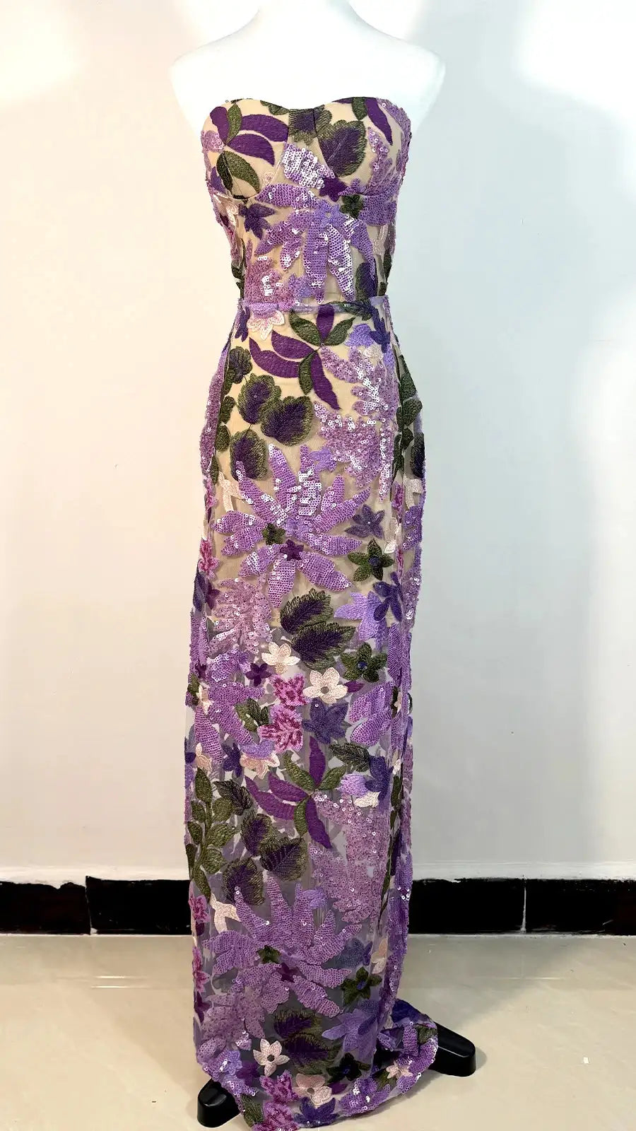 2025 Summer New Bra Heavy Industry Sequins Split Long Dress Women's Elegant Celebrity Club Party Evening Dress Wholesa - Lootquake
