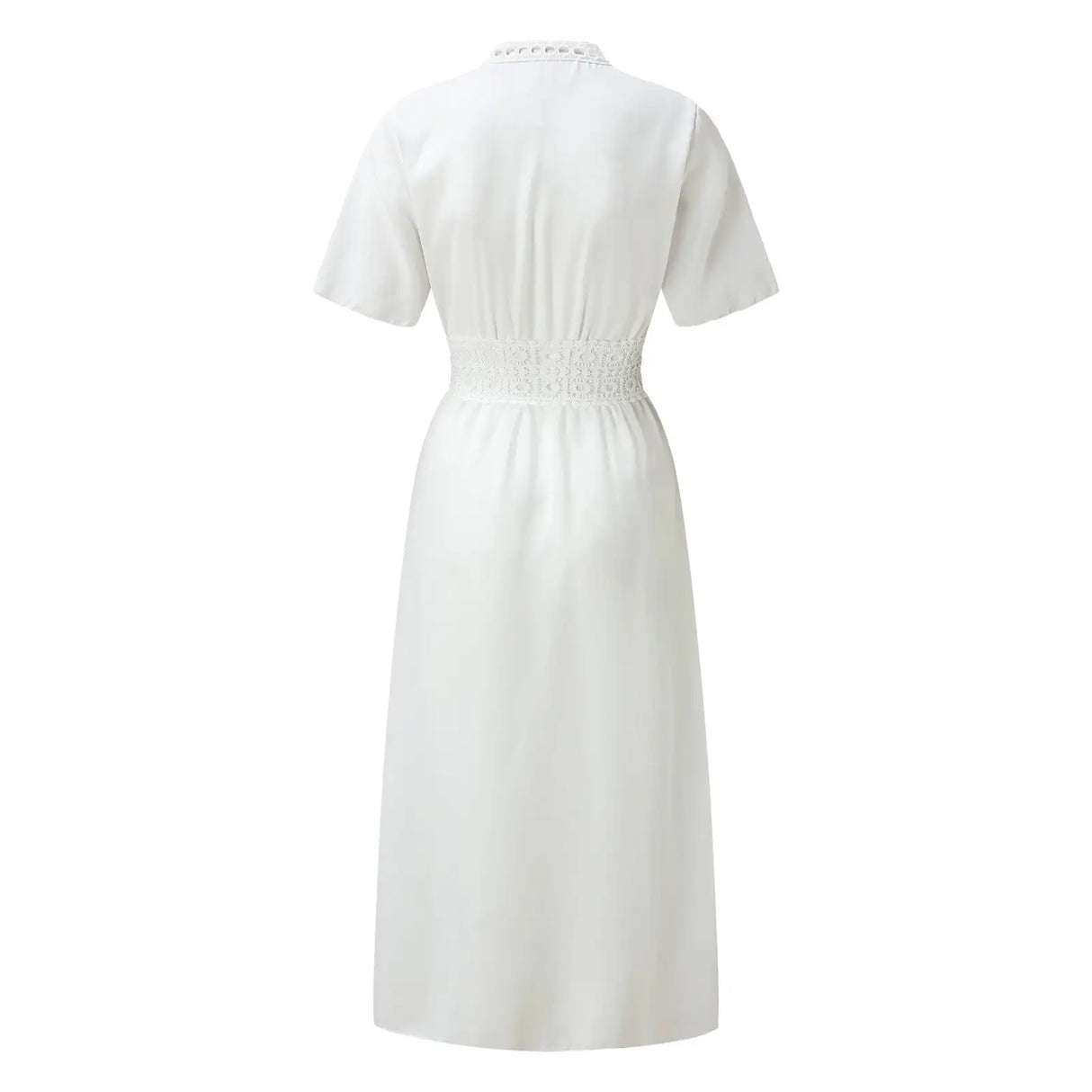 Summer Sexy Hollow Out Beach Tunic Pareo White V Neck Cover Up Long Dress Bikini Cover Up  Swimwear Bathing Suit Beachwear - Lootquake