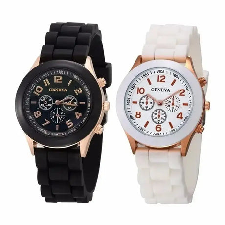 Watch Hot Sales Geneva Brand Silicone Women Watch Ladies Fashion Dress Quartz Wristwatch Female Watch Montre Relogio Feminino - Lootquake